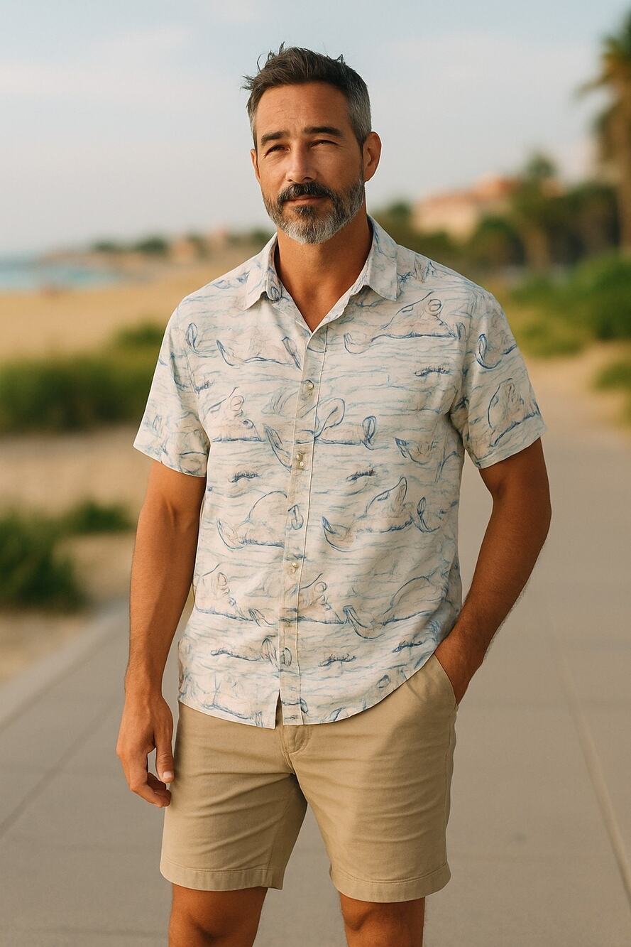 C&C California 100% linen Martha's Vineyard casual button front shirt Large